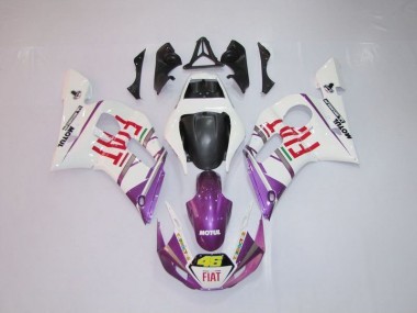 Blanc Violet Fiat 46 Carénage Moto Yamaha R6 1998-2002