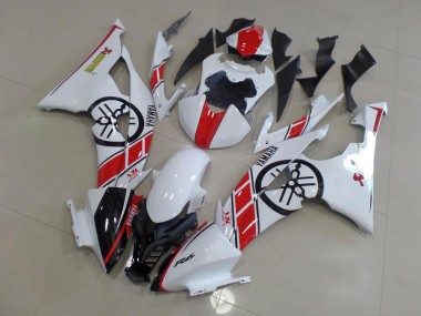 Blanc avec Big Yamaha Logo Carénage Moto Yamaha R6 2008-2016