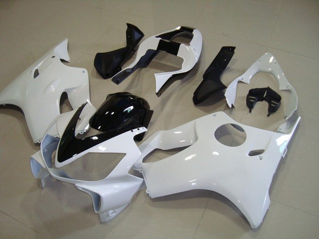 Blanc avec Noir Bande Carénage Moto Honda CBR 600 F4i 2001-2003 Blanc avec Noir Bande Carénage Moto Honda CBR 600 F4i 2001-2003