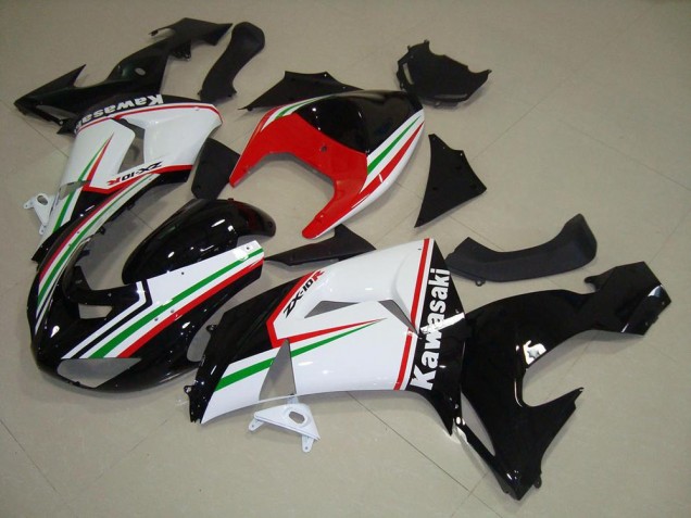 Blanc et Noir Carénage Moto Kawasaki ZX10R 2006-2007 Blanc et Noir Carénage Moto Kawasaki ZX10R 2006-2007