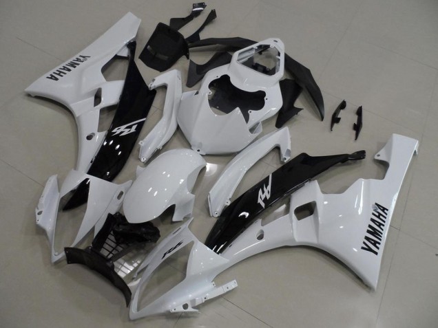 Blanc et Noir Carénage Moto Yamaha R6 2006-2007 Blanc et Noir Carénage Moto Yamaha R6 2006-2007