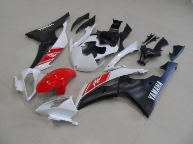 Blanc et Noir Mat Carénage Moto Yamaha R6 2008-2016