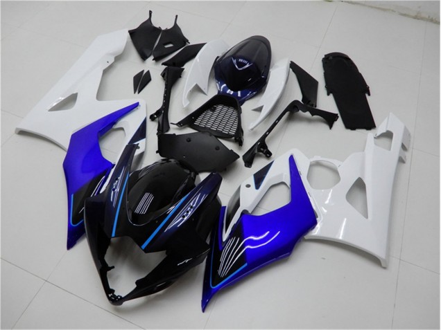 Bleu Blanc Carénage Moto Suzuki GSXR 1000 K5 2005-2006 Bleu Blanc Carénage Moto Suzuki GSXR 1000 K5 2005-2006