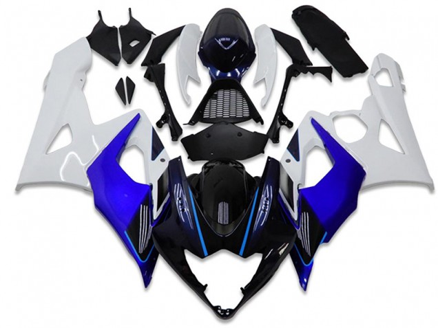 Bleu Blanc Carénage Moto Suzuki GSXR 1000 K5 2005-2006 Bleu Blanc Carénage Moto Suzuki GSXR 1000 K5 2005-2006