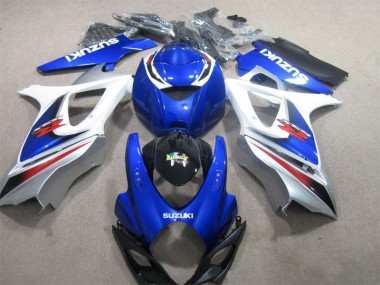 Bleu Blanc Carénage Moto Suzuki GSXR 1000 K7 2007-2008