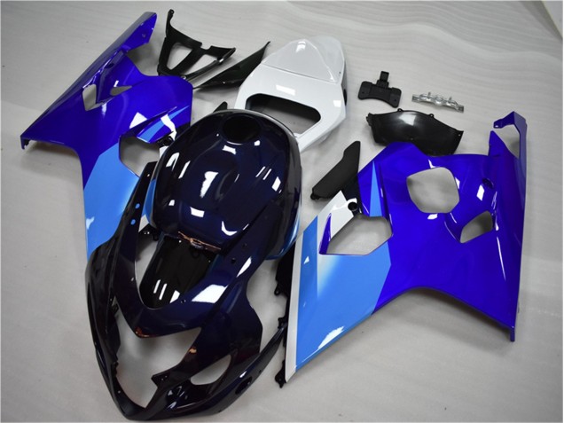 Bleu Blanc Carénage Moto Suzuki GSXR 600 / 750 K4 2004-2005 Bleu Blanc Carénage Moto Suzuki GSXR 600 / 750 K4 2004-2005