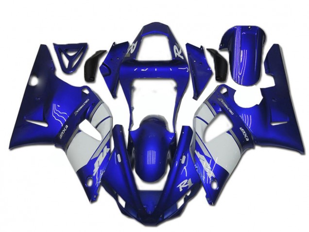 Bleu Blanc Carénage Moto Yamaha R1 2000-2001 Bleu Blanc Carénage Moto Yamaha R1 2000-2001