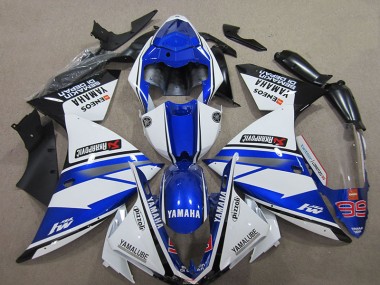 Bleu Blanc Carénage Moto Yamaha R1 2012-2014