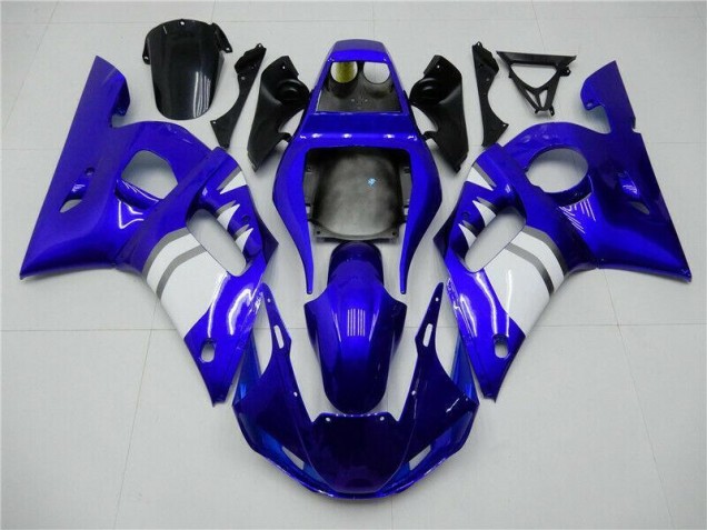 Bleu Blanc Carénage Moto Yamaha R6 1998-2002 Bleu Blanc Carénage Moto Yamaha R6 1998-2002