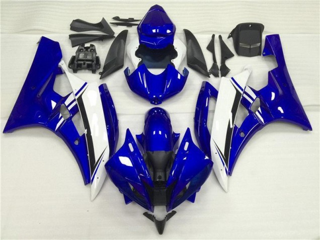 Bleu Blanc Carénage Moto Yamaha R6 2006-2007