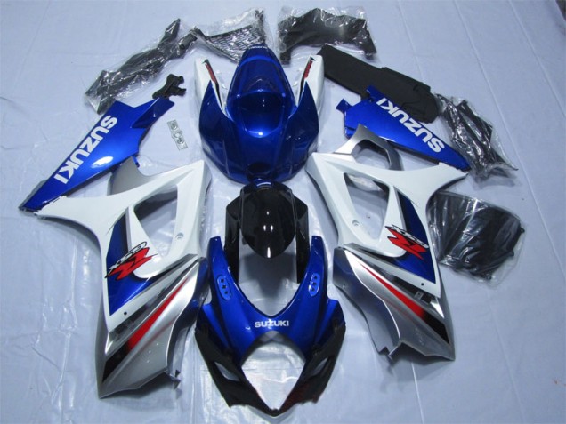Bleu Blanc Carénages Moto Suzuki GSXR 1000 K7 2007-2008 Bleu Blanc Carénages Moto Suzuki GSXR 1000 K7 2007-2008