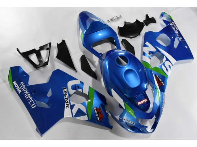 Bleu Blanc Carénages Moto Suzuki GSXR 600 / 750 K4 2004-2005 Bleu Blanc Carénages Moto Suzuki GSXR 600 / 750 K4 2004-2005