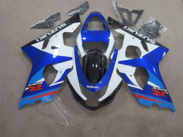 Bleu Blanc Carénages Moto Suzuki GSXR 600 K4 2004-2005 Bleu Blanc Carénages Moto Suzuki GSXR 600 K4 2004-2005