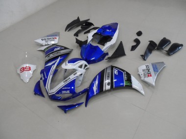 Bleu Blanc Carénages Moto Yamaha R1 2012-2014