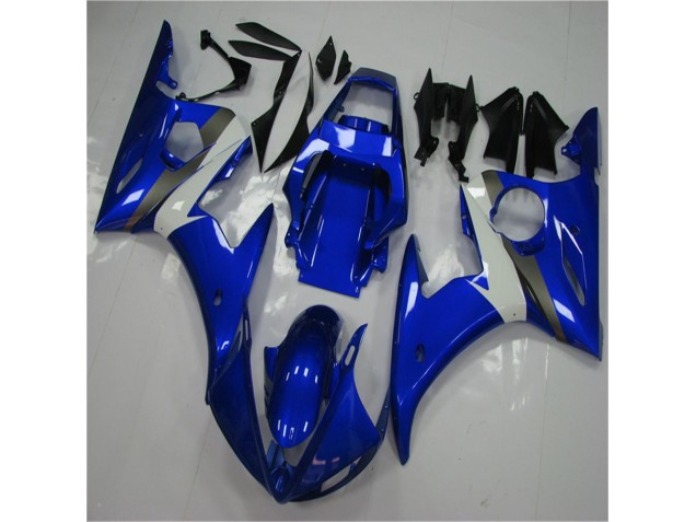 Bleu Blanc Carrosserie Moto Yamaha R6 2003-2005 Bleu Blanc Carrosserie Moto Yamaha R6 2003-2005