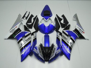 Bleu Blanc ENEOS Monster Carénage Moto Yamaha R6 2008-2016
