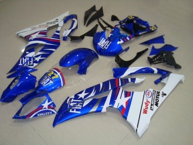 Bleu Blanc Fiat 27 Rouge Wudy Carénage Moto Yamaha R6 2008-2016