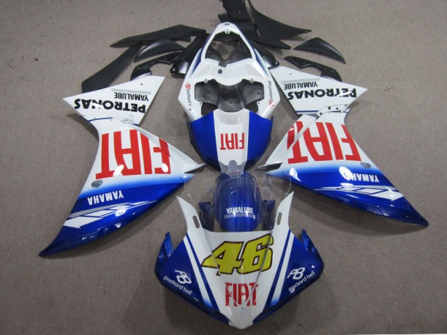 Bleu Blanc Fiat 46 Carénage Moto Yamaha R1 2009-2011 Bleu Blanc Fiat 46 Carénage Moto Yamaha R1 2009-2011