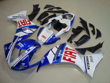 Bleu Blanc Fiat Carénage Moto Yamaha R1 2009-2011