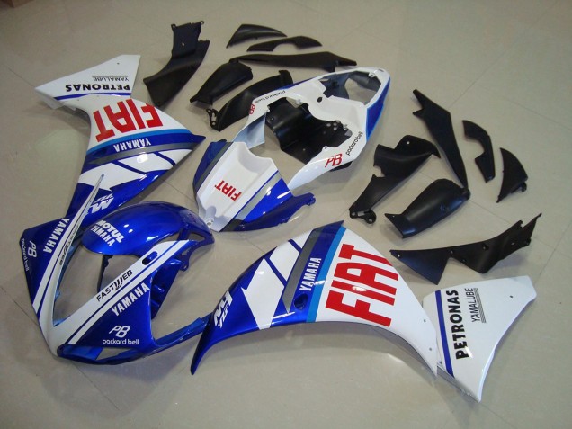 Bleu Blanc Fiat Carénage Moto Yamaha R1 2009-2011 Bleu Blanc Fiat Carénage Moto Yamaha R1 2009-2011