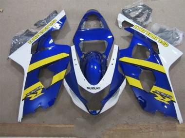 Bleu Blanc Jaune Carénage Moto Suzuki GSXR 600 K4 2004-2005
