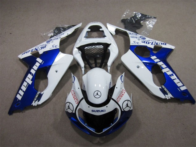 Bleu Blanc Jordan Motul Carénage Moto Suzuki GSXR 1000 K1 2000-2002 Bleu Blanc Jordan Motul Carénage Moto Suzuki GSXR 1000 K1 2000-2002