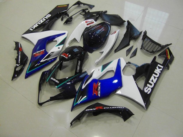 Bleu Blanc Kit Carénages Motos Complet Suzuki GSXR 1000 K5 2005-2006 Bleu Blanc Kit Carénages Motos Complet Suzuki GSXR 1000 K5 2005-2006
