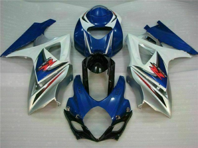 Bleu Blanc Kit Carénages Motos Complet Suzuki GSXR 1000 K7 2007-2008 Bleu Blanc Kit Carénages Motos Complet Suzuki GSXR 1000 K7 2007-2008