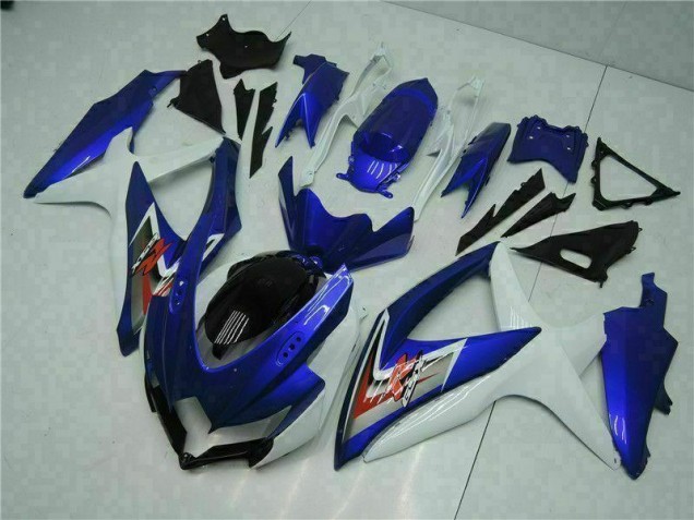 Bleu Blanc Kit Carénages Motos Complet Suzuki GSXR 600 / 750 K8 2008-2010 Bleu Blanc Kit Carénages Motos Complet Suzuki GSXR 600 / 750 K8 2008-2010