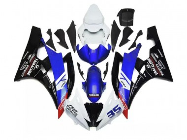 Bleu Blanc Kit Carénages Motos Complet Yamaha R6 2006-2007