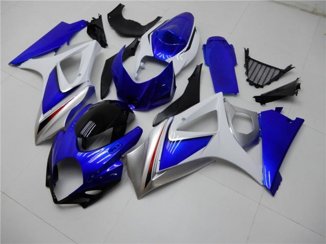 Bleu Blanc Kit Carénages Motos & Plastique Suzuki GSXR 1000 K7 2007-2008 Bleu Blanc Kit Carénages Motos & Plastique Suzuki GSXR 1000 K7 2007-2008