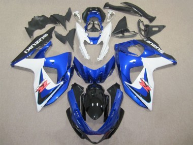 Bleu Blanc Kit Carénages Motos Suzuki GSXR 1000 K9 2009-2016