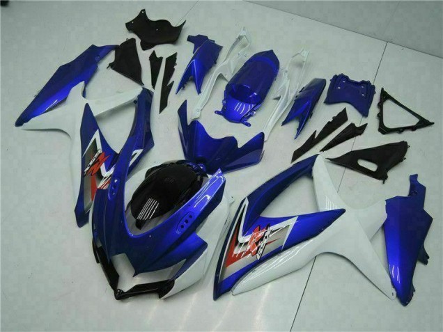 Bleu Blanc Kit Carénages Motos Suzuki GSXR 600 / 750 K8 2008-2010 Bleu Blanc Kit Carénages Motos Suzuki GSXR 600 / 750 K8 2008-2010