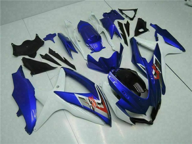 Bleu Blanc Kit Carénages Motos Suzuki GSXR 600 / 750 K8 2008-2010 Bleu Blanc Kit Carénages Motos Suzuki GSXR 600 / 750 K8 2008-2010