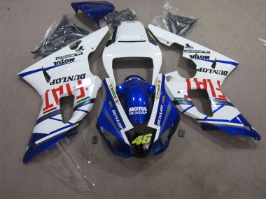 Bleu Blanc Motul Dunlop 46 Carénage Moto Yamaha R1 1998-1999
