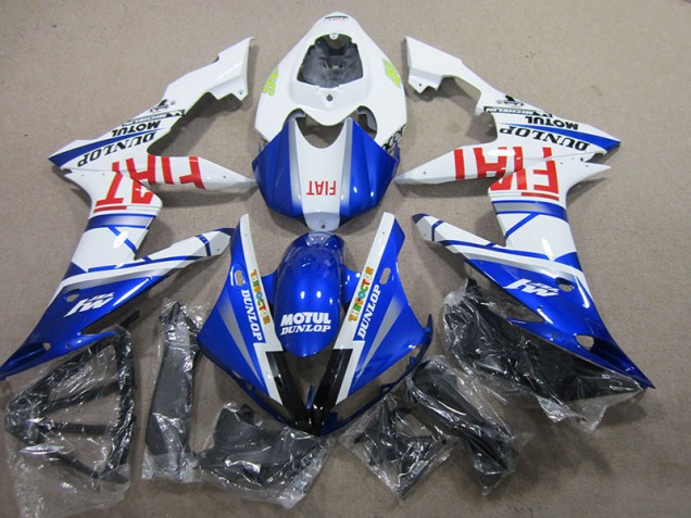 Bleu Blanc Motul Fiat Carénage Moto Yamaha R1 2004-2006 Bleu Blanc Motul Fiat Carénage Moto Yamaha R1 2004-2006