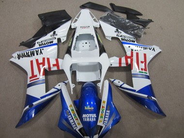 Bleu Blanc Motul Fiat Carénages Moto Yamaha R1 2004-2006