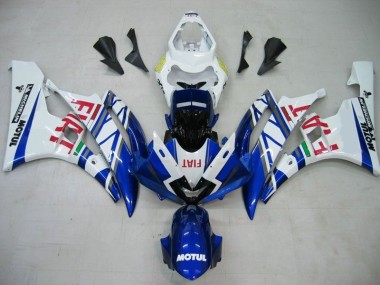 Bleu Blanc Motul Rouge Fiat Carénage Moto Yamaha R6 2006-2007