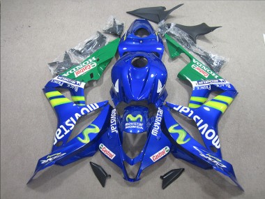 Bleu Blanc Movistar Carénage Moto Honda CBR 600 RR 2007-2008