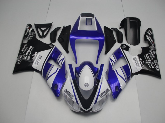 Bleu Blanc Noir Carénage Moto Yamaha R1 1998-1999 Bleu Blanc Noir Carénage Moto Yamaha R1 1998-1999