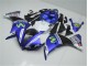 Bleu Blanc Noir Carénage Moto Yamaha R1 2012-2014 Bleu Blanc Noir Carénage Moto Yamaha R1 2012-2014