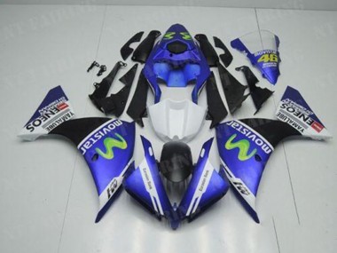 Bleu Blanc Noir Carénage Moto Yamaha R1 2012-2014