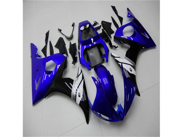 Bleu Blanc Noir Carénage Moto Yamaha R6 2003-2005 Bleu Blanc Noir Carénage Moto Yamaha R6 2003-2005