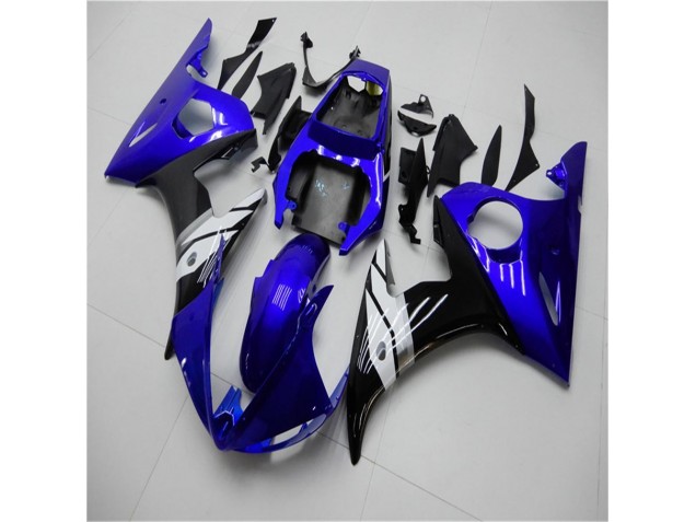 Bleu Blanc Noir Carénage Moto Yamaha R6 2003-2005 Bleu Blanc Noir Carénage Moto Yamaha R6 2003-2005