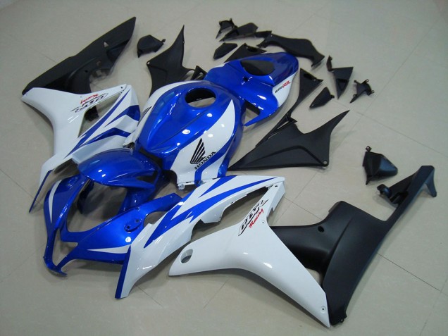 Bleu Blanc Noir Mat Carénage Moto Honda CBR 600 RR 2007-2008 Bleu Blanc Noir Mat Carénage Moto Honda CBR 600 RR 2007-2008