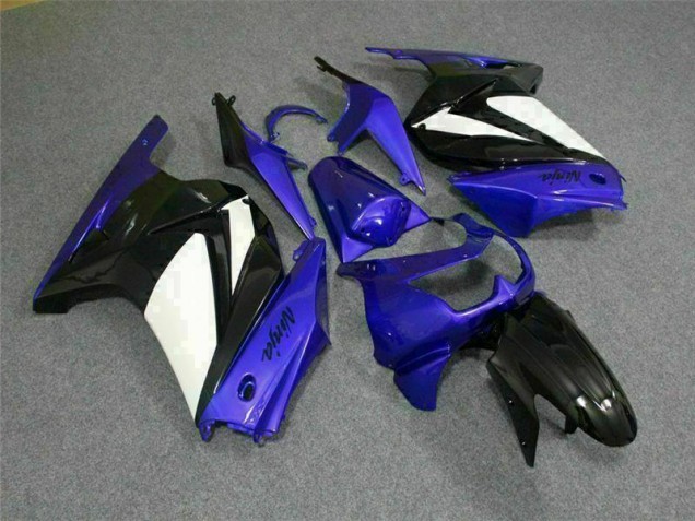 Bleu Blanc Noir Ninja Carénage Moto Kawasaki EX250 2008-2012 Bleu Blanc Noir Ninja Carénage Moto Kawasaki EX250 2008-2012