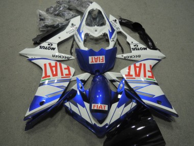 Bleu Blanc Rouge Fiat Carénage Moto Yamaha R1 2007-2008