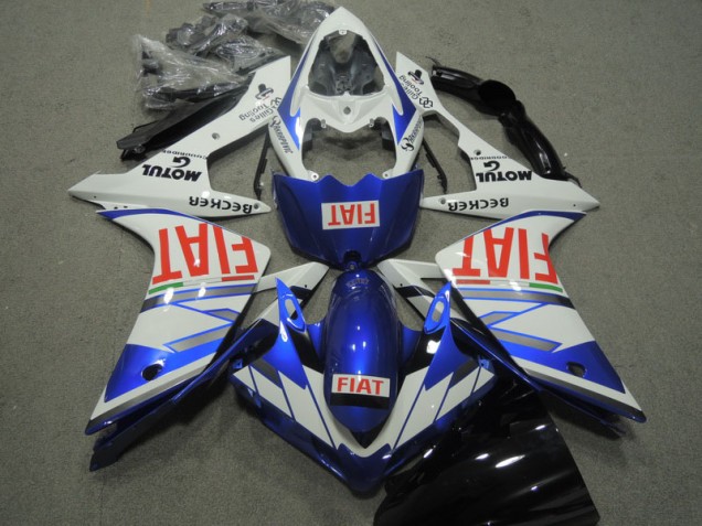 Bleu Blanc Rouge Fiat Carénage Moto Yamaha R1 2007-2008 Bleu Blanc Rouge Fiat Carénage Moto Yamaha R1 2007-2008