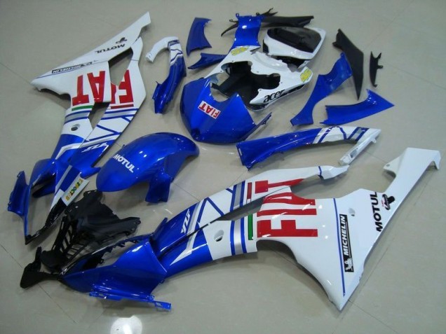Bleu Blanc Rouge Fiat Carénage Moto Yamaha R6 2008-2016 Bleu Blanc Rouge Fiat Carénage Moto Yamaha R6 2008-2016