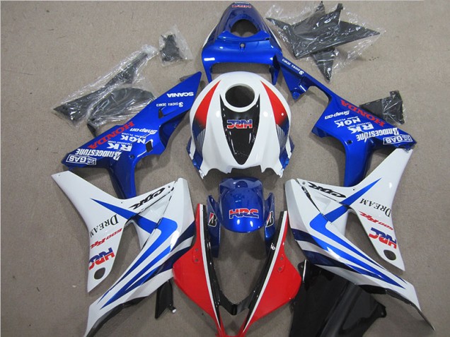 Bleu Blanc Rouge HRC Carénage Moto Honda CBR 600 RR 2007-2008